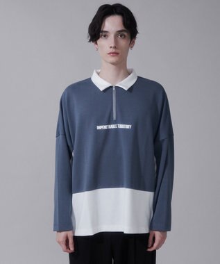 WEGO ドルマンポンチハーフZIPT（LS） ブルー