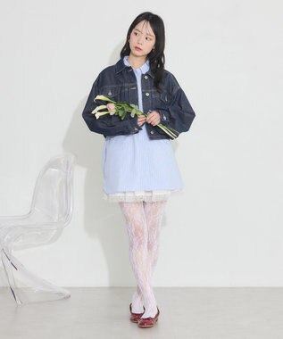 earth music&ecology ティアードレースミニスカート White