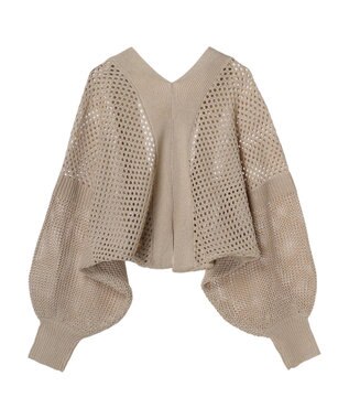 earth music&ecology メッシュボレロ Beige