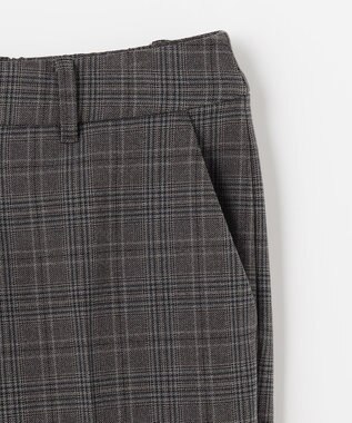 ANY SIS ビューティーサーモ2WAYストレッチ テーパードパンツ グレーチェック