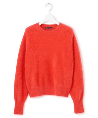 23区 フォックスカシミヤファー ショート丈 ニット レッド系