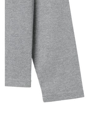 Green Parks ラメリブタートルカットソー Gray