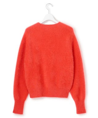 23区 フォックスカシミヤファー ショート丈 ニット レッド系