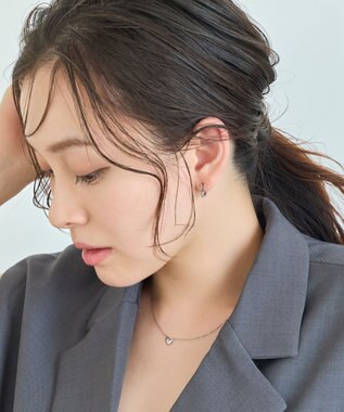 Phoebe 【金属アレルギー対応】スリークハートネックレス　シルバー/サージカルステンレス シルバー