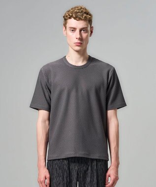 JOSEPH HOMME 【新素材】リュクスジャガード　クルーネック半袖カットソー グレー系