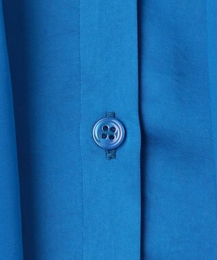 ICB 【洗える】 ヴィンテージストレッチサテン ブラウス サファイア系