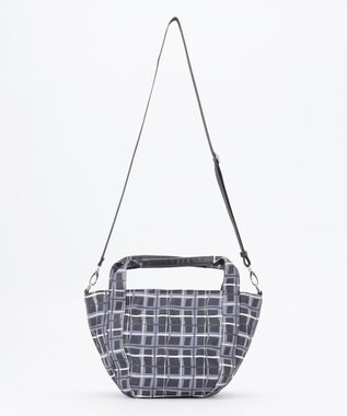 Y'SACCS ドローイングチェック 2WAYトートバッグ ブラック