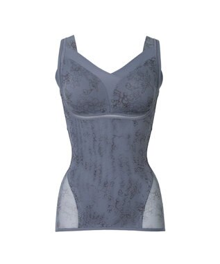 BRADELIS New York 【Yukine inc. 】ゆきねえモアソフト快適フルカップブラキャミ23 接触冷感 速乾 蒸れにくい フローラルナイトブルー