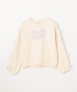 ANY KIDS 袖リボン トレーナー エクリュ