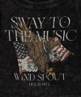 WEGO ヴィンテージウォッシュグラフィックリブT スミクロ