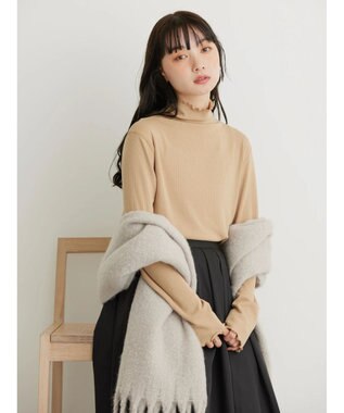 AMERICAN HOLIC 針抜きタートルプルオーバー Camel