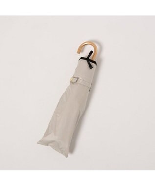 UNBILLION カシュネ cachenez / PUサテンリボン3段折りたたみ傘 ベージュ