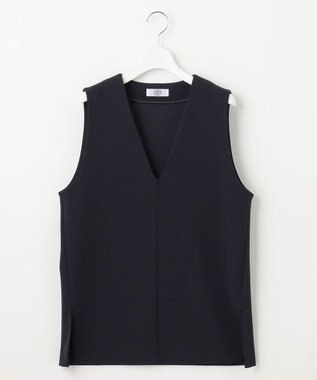 J.PRESS LADIES 【WEB限定】ジョーゼットジャージー ベスト ネイビー系