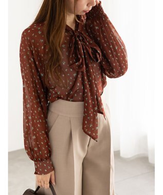 Te chichi パターンアソートシフォンボウタイブラウス《2025Autumn catalog vol.2 item》