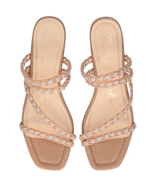 Bridget Birkin 【Bridget Birkin】キラキラ編み込みサンダル ベージュ