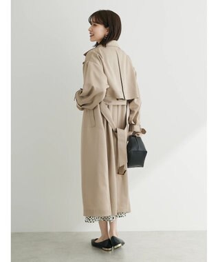 Green Parks ・Ｐｅｔｉｔ　Ｆｌｅｕｒボリュームスリーブトレンチコート Gray Beige