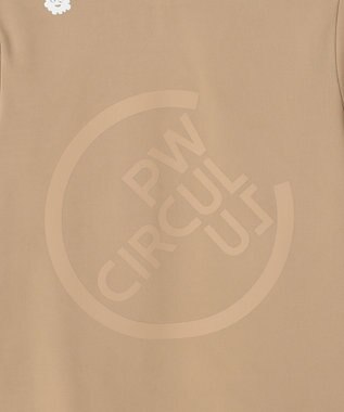 PW CIRCULUS 【UVカット / 吸水速乾 / 伸縮性抜群】【WOMEN】バックメッシュ切り替えモックT ゴルフウェア レディース ベージュ系