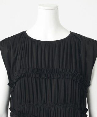 23区 L 【GOLD LABEL】ファインスムースジャージー ワンピース ブラック系