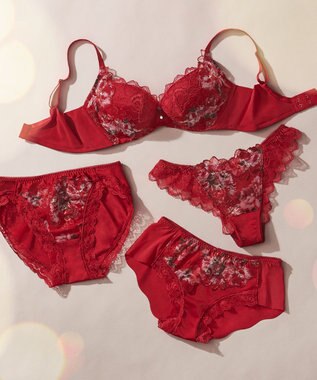 WACOAL 【ハグするブラ】 ブラジャー 体温を感知してカラダになじむ ハグシート 谷間メイク 脇高設計 ペアショーツあり ブラ レディース BRB488 /ワコール レッド