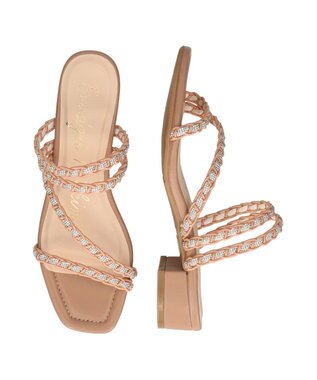 Bridget Birkin 【Bridget Birkin】キラキラ編み込みサンダル ベージュ