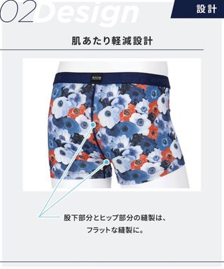 WACOAL MEN ボクサーパンツ 【ハナコトバパンツ】 フロント快適設計 肌あたり軽減設計 誕生日 記念日 前閉じ 下着 メンズ GT3221 /ブロス バイ ワコールメン ブルー