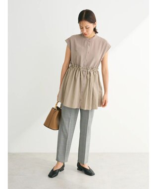 Green Parks 異素材ドッキングチュニック Beige