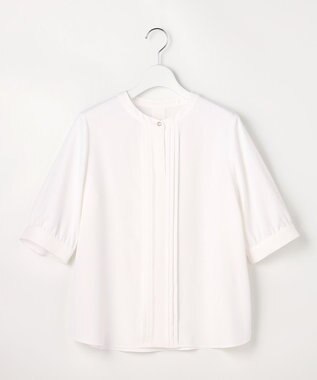 ANY SIS バンドカラーフロントタック ブラウス