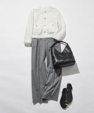 23区 イントレチャート ワンハンドル バッグ ブラック系