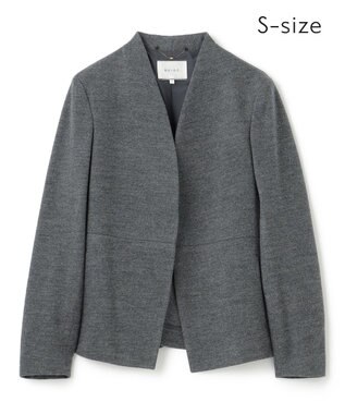BEIGE， 【S-size】MAZARINE / ノーカラージャケット C.Gray