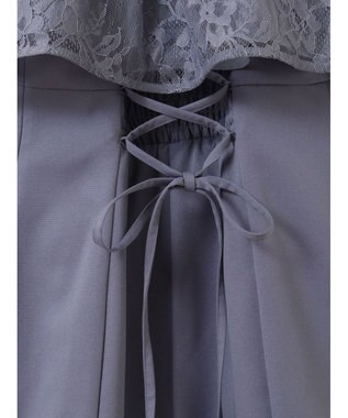 earth music&ecology ＳＥＴ２点　レースブラウス付きナローワンピース Grayish Blue