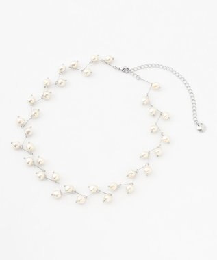 ICB パールショートネックレス シルバー系