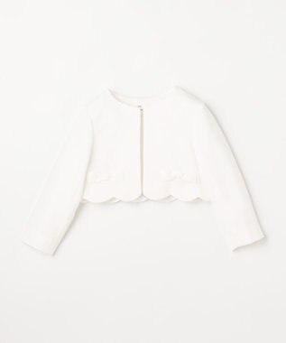 ANY KIDS 【2点セット】リボンボレロジャケット+シフォンプリーツ ワンピース ラベンダー