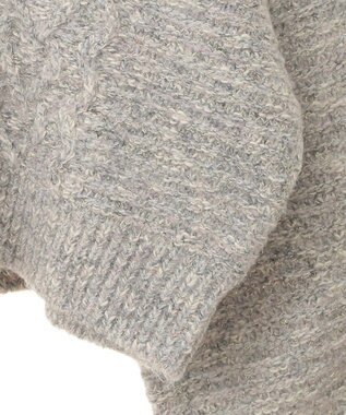 earth music&ecology スラブラメヤーンケーブルカーディガン Light Gray