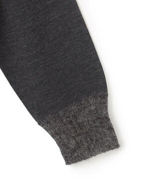 BEIGE， 【洗える】LA MONNAIE / モヘアMIXクルーネックニット Gray