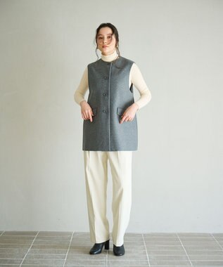 #Newans 大人気ジレが新素材で再登場！チュニックジレ チャコール