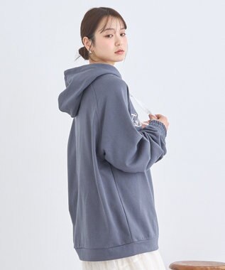 earth music&ecology Ｆｌｏｗｅｒｙパーカー Charcoal Gray