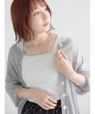 Te chichi 【接触冷感】前後2WAYデザインネックタンクトップ シルバー