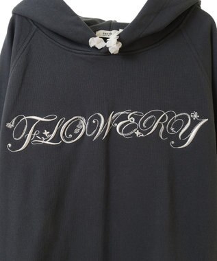 earth music&ecology Ｆｌｏｗｅｒｙパーカー Charcoal Gray