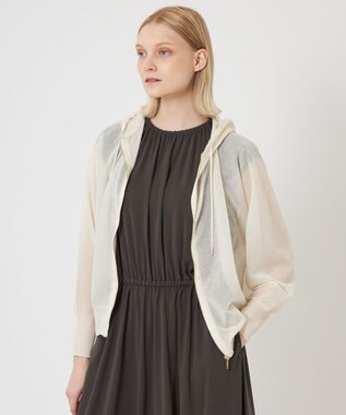 BEIGE， YUZU / ニットパーカー Ecru