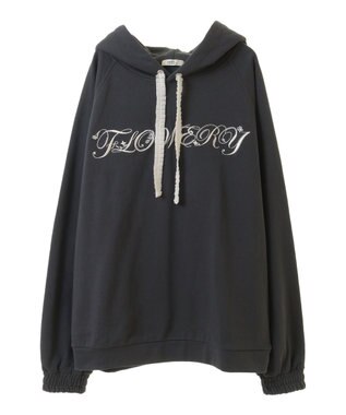 earth music&ecology Ｆｌｏｗｅｒｙパーカー Charcoal Gray