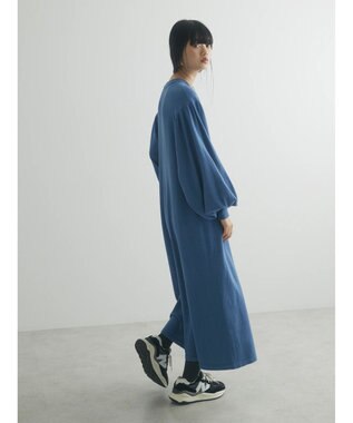 Green Parks armonia. 袖ボリュームニットワンピース Blue