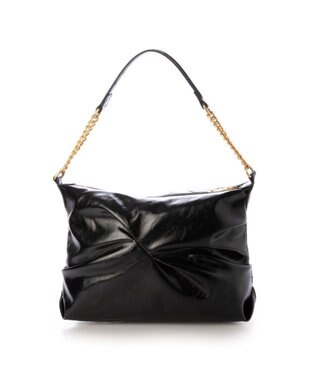 UNBILLION カシュカシュ cachecache / シャーリングキルトチェーンショルダー ブラック