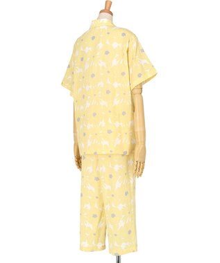 ワコール／睡眠科学 パジャマ SOU・SOU(R) 5分袖 半袖 8分丈 綿100%(本体) レディース YDT160 睡眠科学／ワコール イエロー