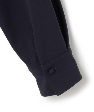 23区 【VERYコラボ】トリアセダブルジョーゼット つけ襟 ボウタイワンピース ネイビー系