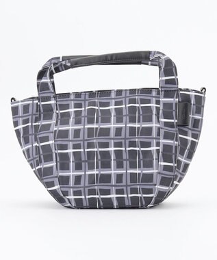 Y'SACCS ドローイングチェック 2WAYトートバッグ ブラック