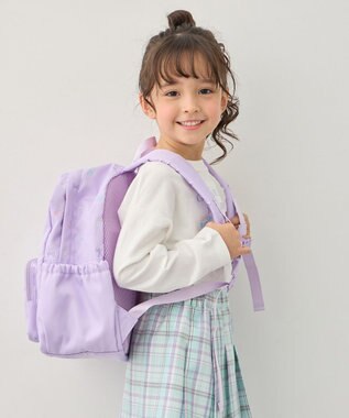 ANY KIDS 【10L容量】総柄刺繍リュック ラベンダー