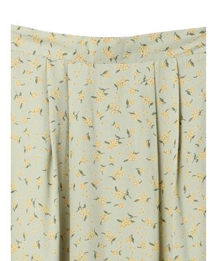 earth music&ecology キンモクセイ柄フレアスカート Green