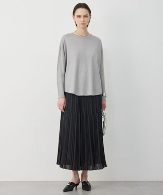 ICB L 【先行予約】ライトジョーゼットプリーツ スカート チャコール