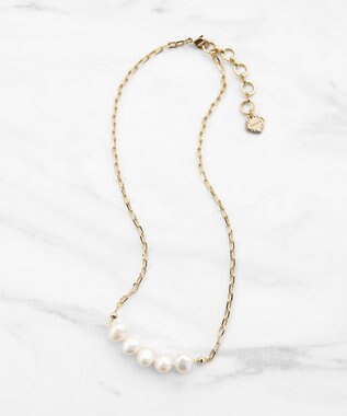 TOCCA LINE PEARL NECKLACE 淡水パールネックレス ゴールド系