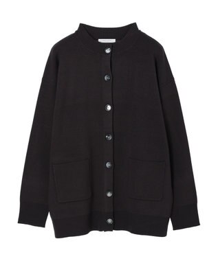 Green Parks ミドル丈モックネックカーディガン Dark Gray